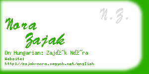 nora zajak business card